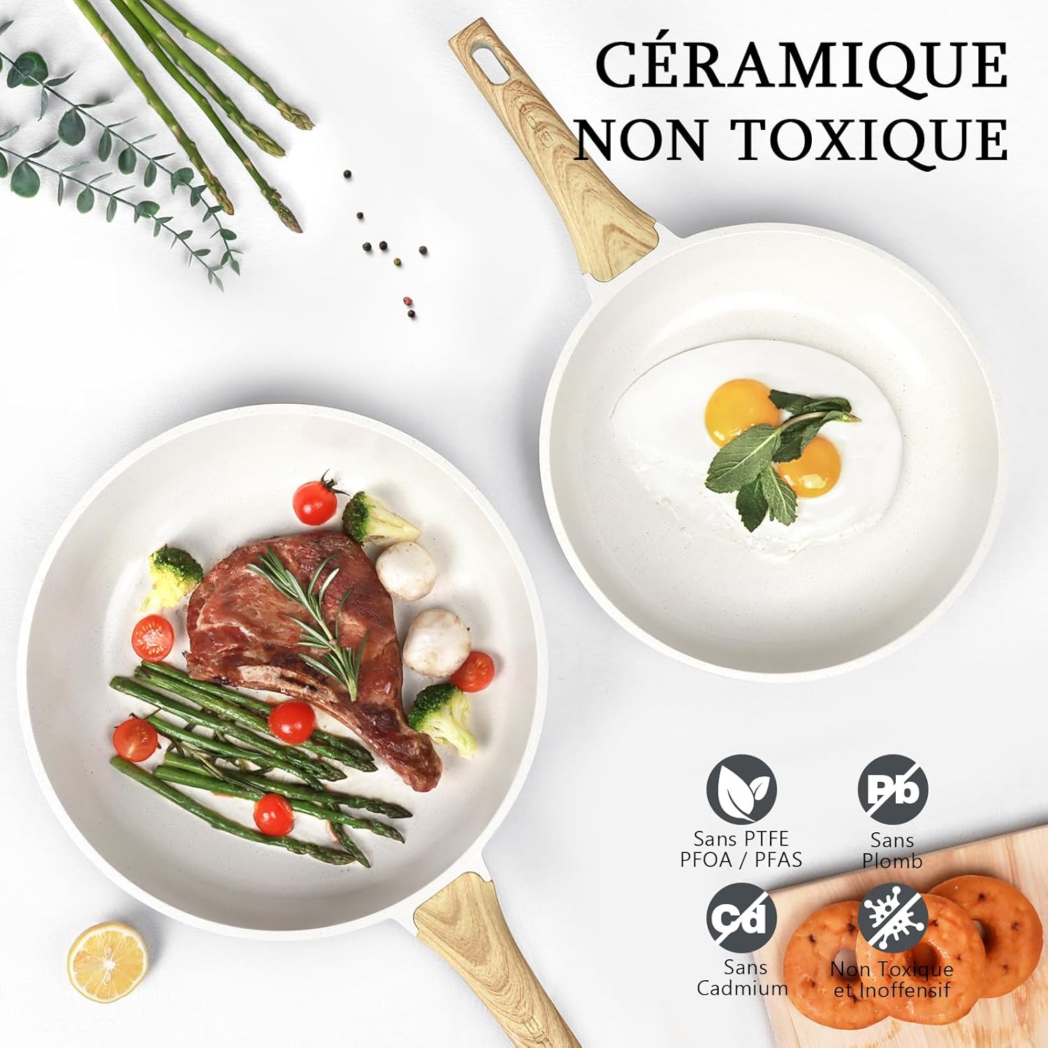 GiPP - Poêle à frire granit 30cm - antiadhésive, induction, sans PFAS