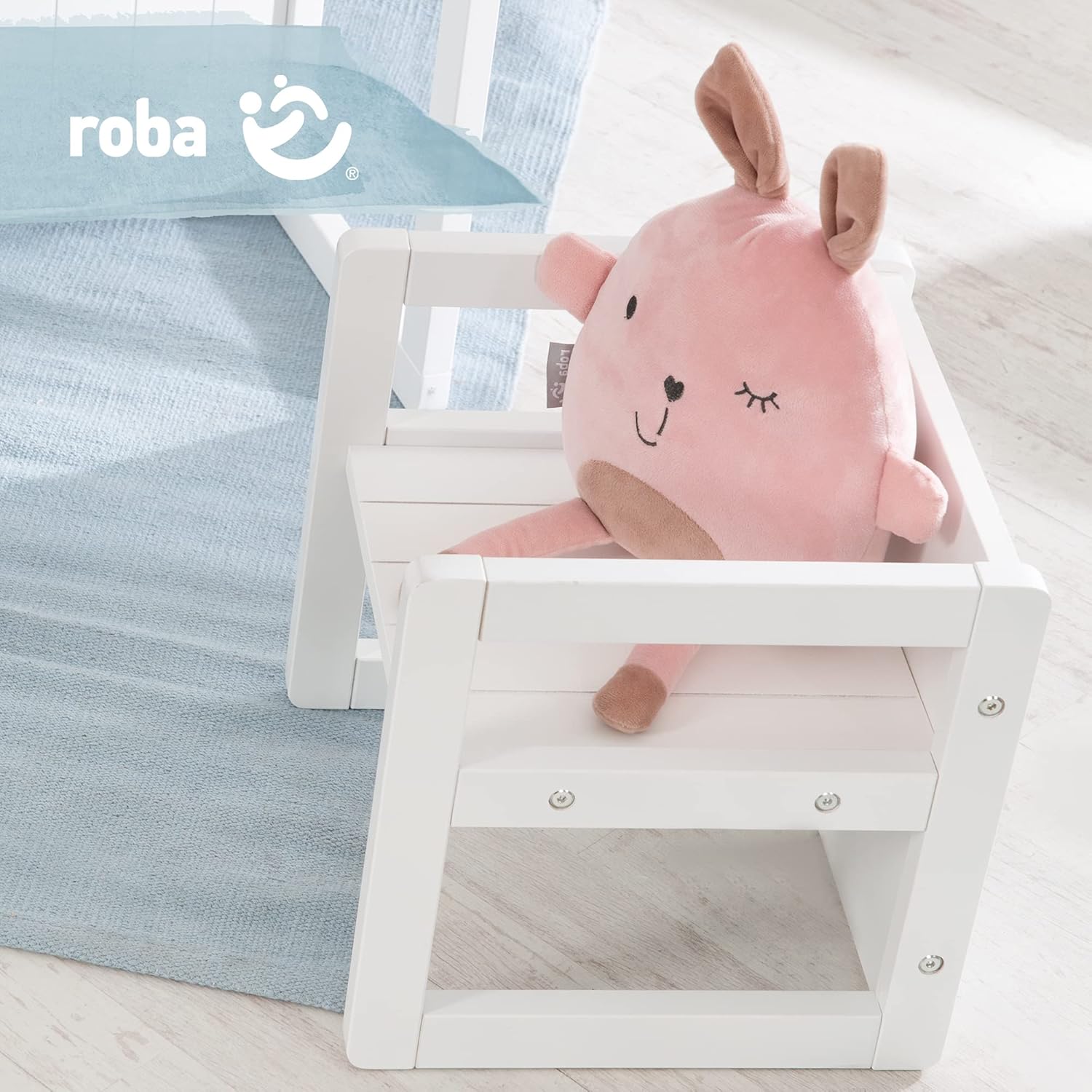 Roba - chaise enfant réversible 3 hauteurs - 30x30cm - 60kg max, style campagne