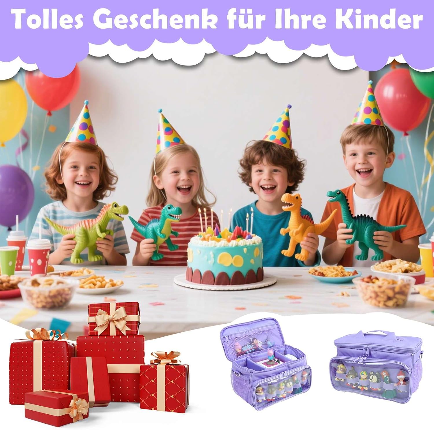 Sac Transport Toniebox - étui violet, grande capacité, bandoulière