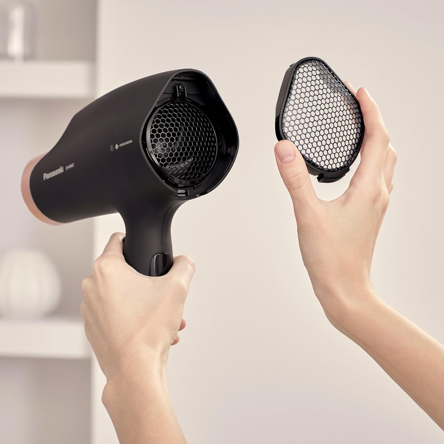 Panasonic - sèche-cheveux Nanoe, 3 vitesses, 4 températures, 2 accessoires, EH-NA63CN825