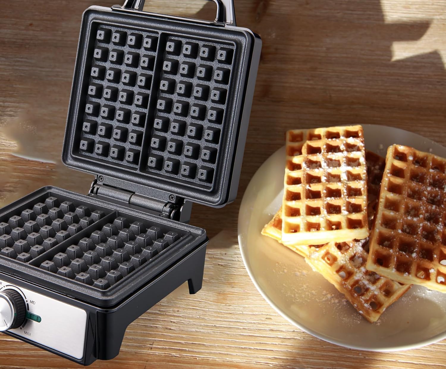 Little Balance - Gaufrier série Power - 1600W, plaques antiadhésives, poignée froide, gaufres liégeoises, 8816