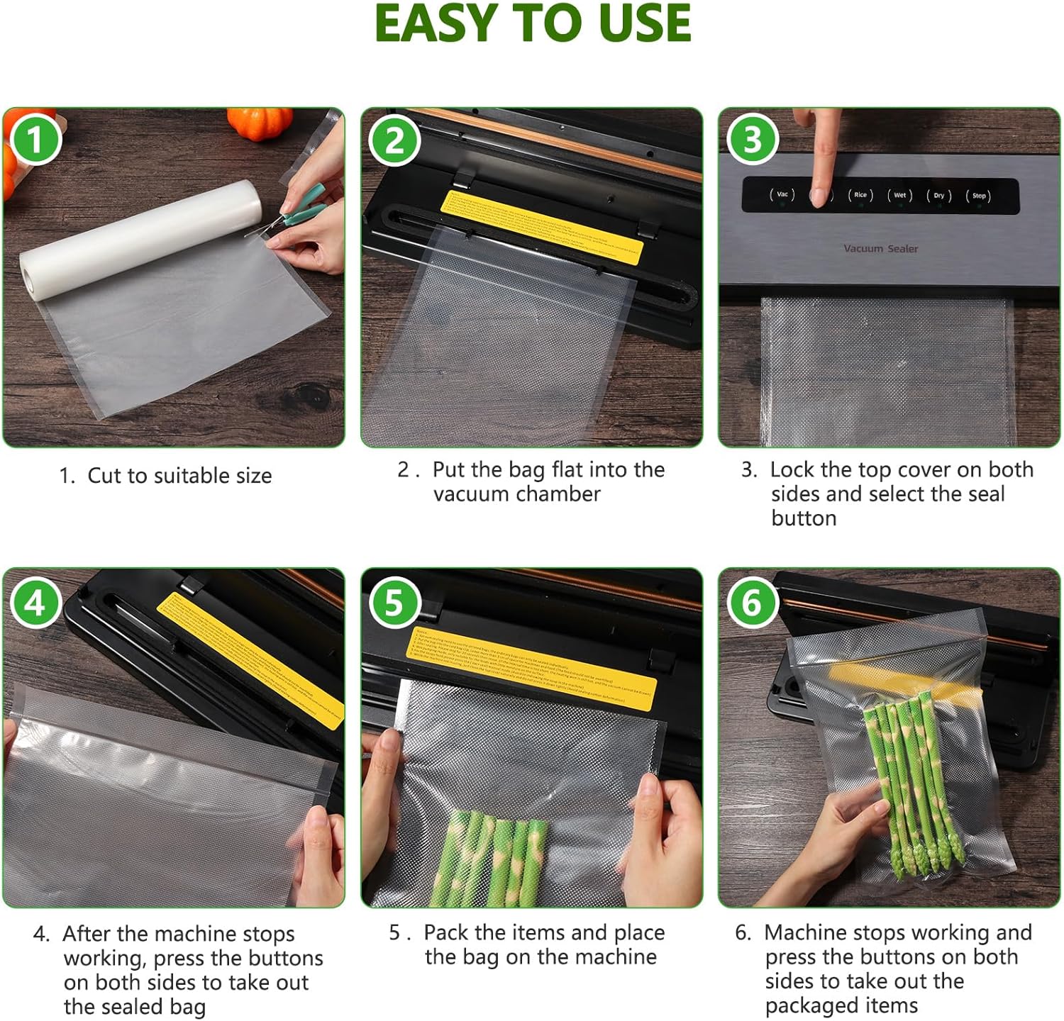 Diboniur - rouleau sac sous vide - 28/25/20x300cm - réutilisable, compatible toutes machines