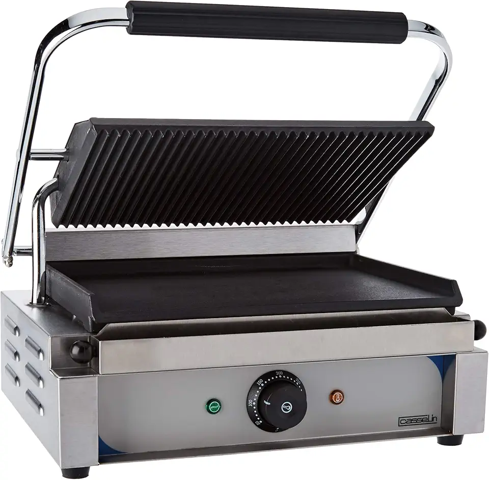 Casselin - grill panini CGPRL - plaques rainurée/lisse - compact