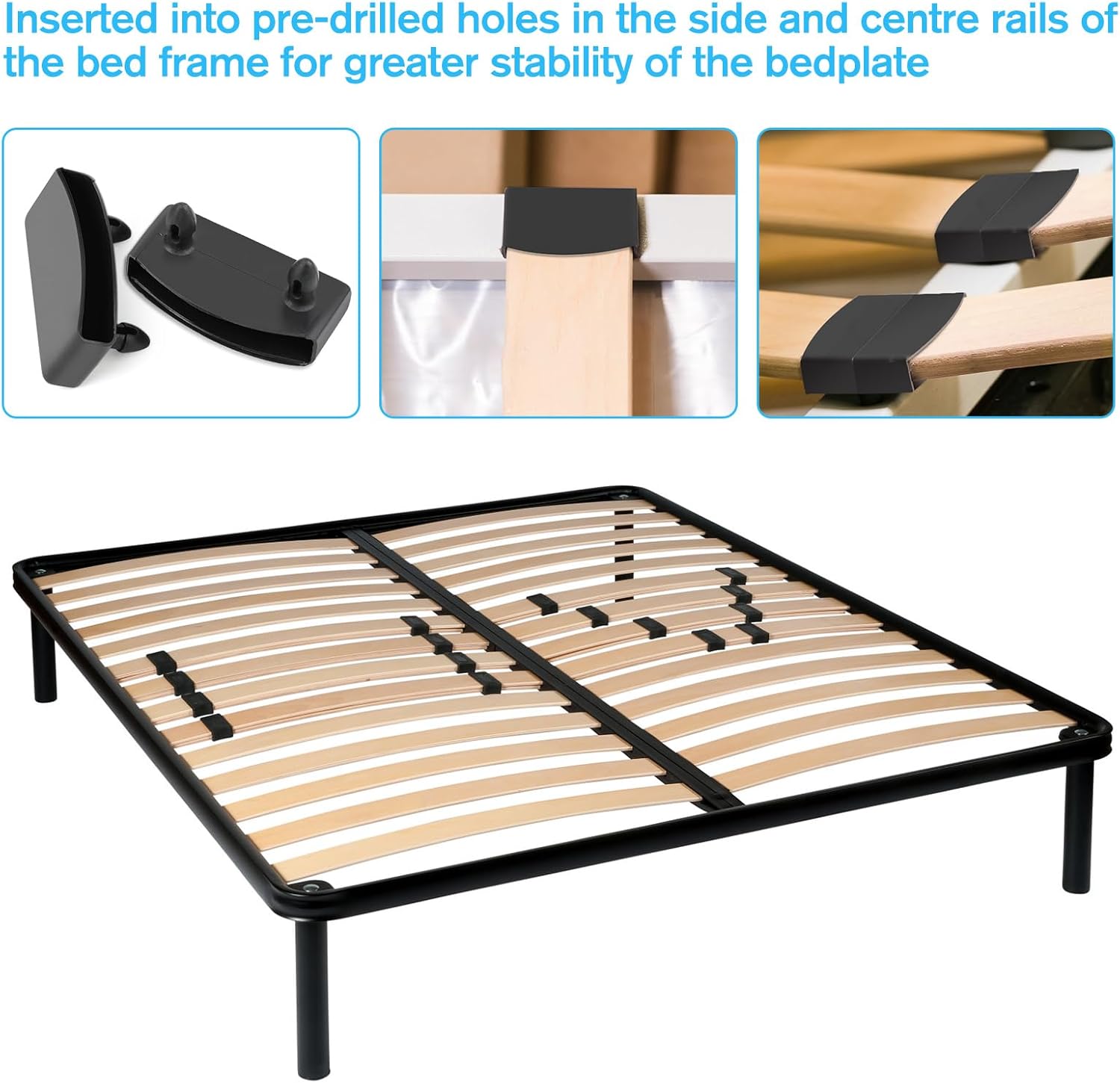 Supports pour sommier à lattes - lot de 50 - plastique - embouts de rechange