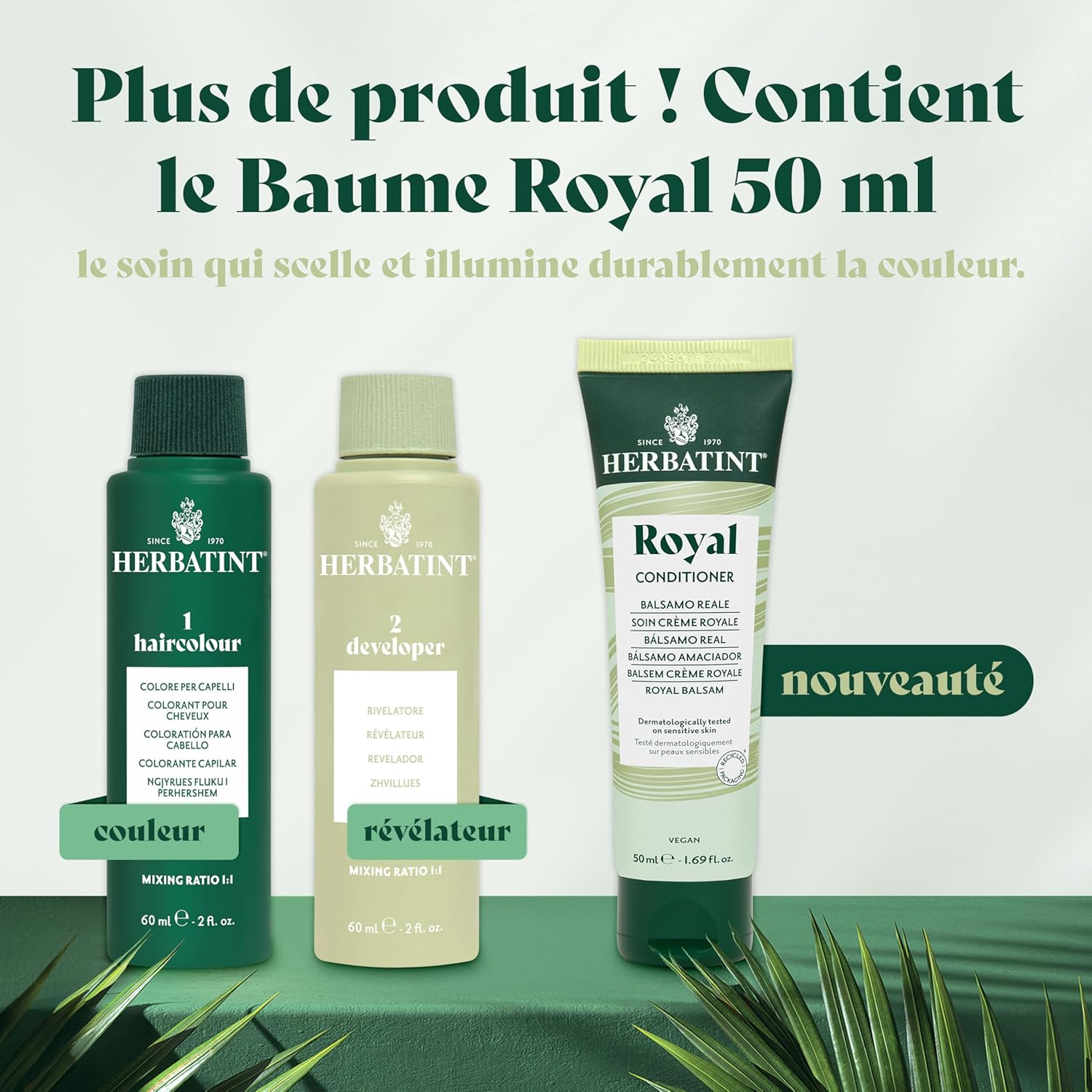 Herbatint - Soin Colorant Permanent - 170 ml - Sans ammoniaque, couvrance totale cheveux blancs, testé dermatologiquemen
