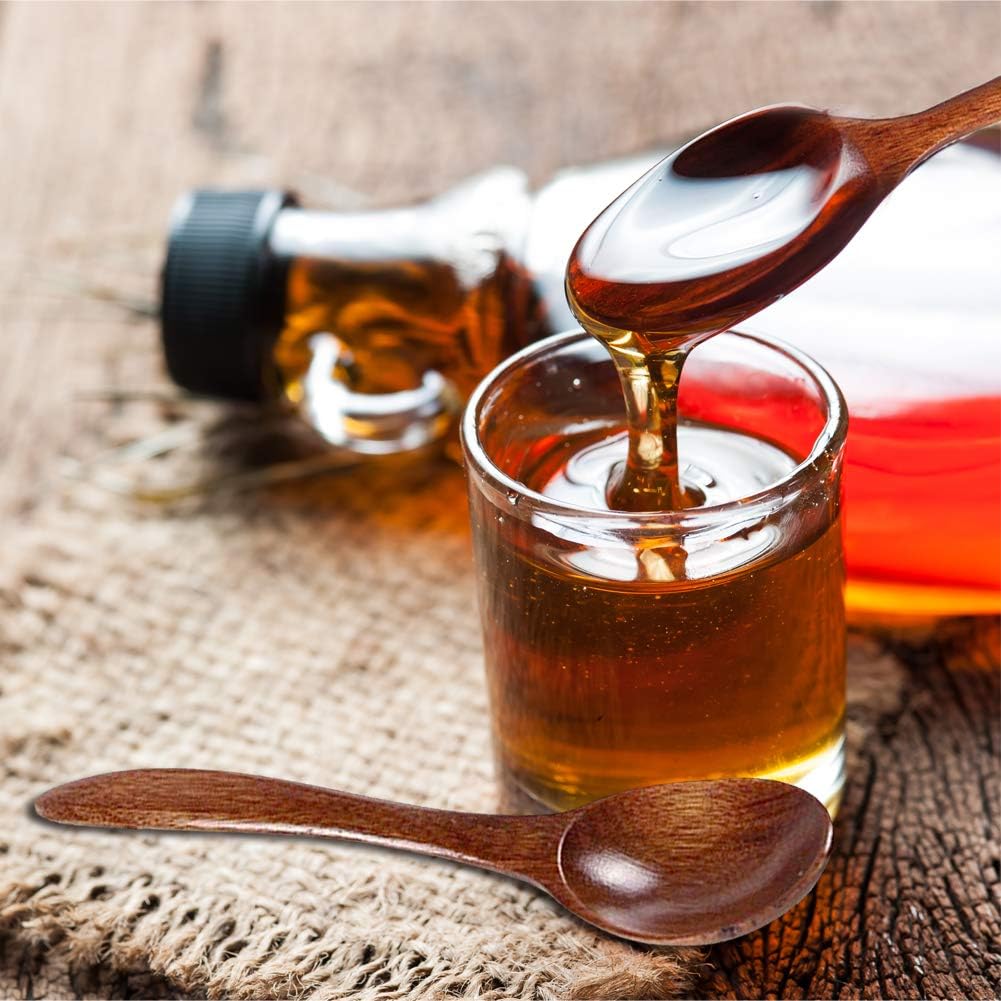 Cuillère à miel en bois naturel - lot de 3 - écologique et polyvalente