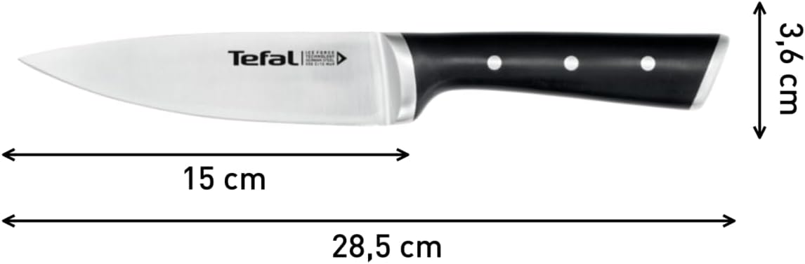 Tefal - Ingenio Ice Force - couteau chef 15cm, lame inox allemande, coupe durable - K2320324