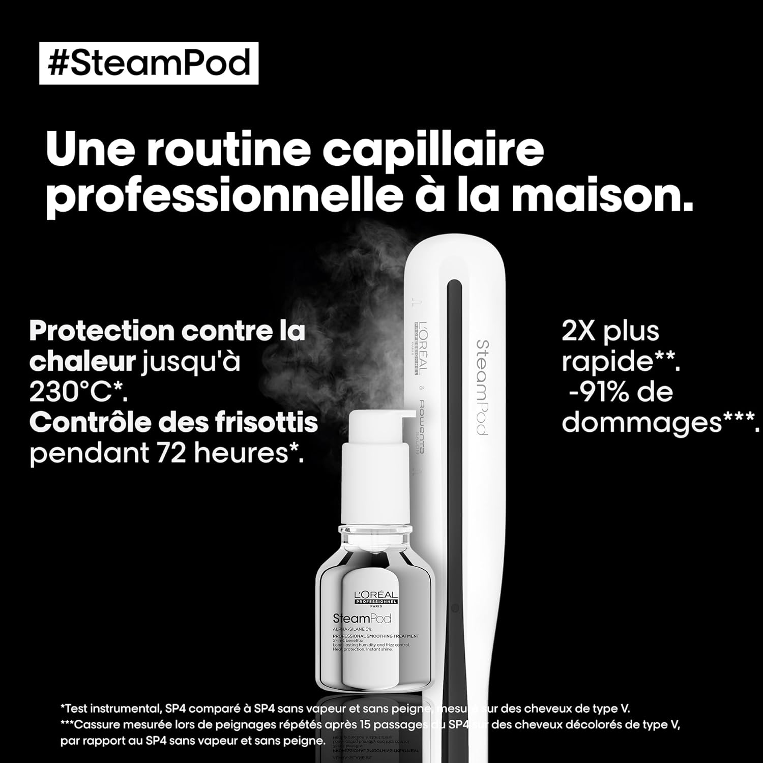 L'Oréal - Steampod 3 - lisseur vapeur 2-en-1, céramique, tous cheveux