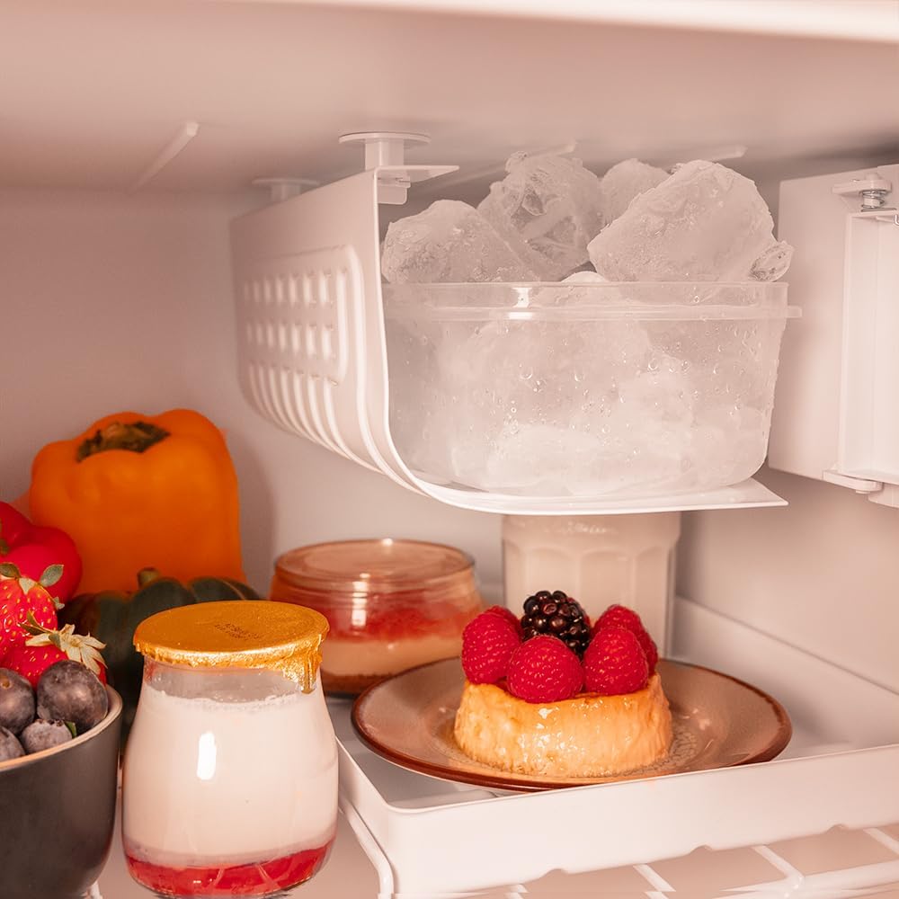 Cecotec - Mini Frigo Bolero CoolMarket TT - 55x44,7cm - Classe E, bac à glace, poignée chromée, beige