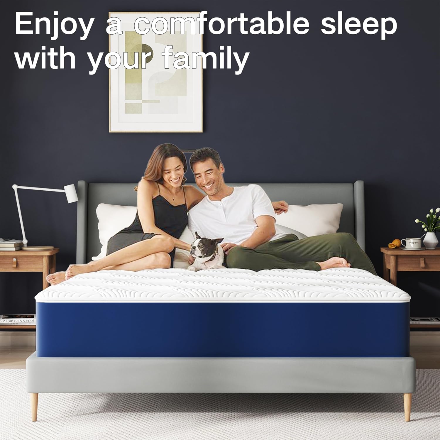 Matelas - 7 zones H3, 90x190x20 cm, mousse froide, housse amovible