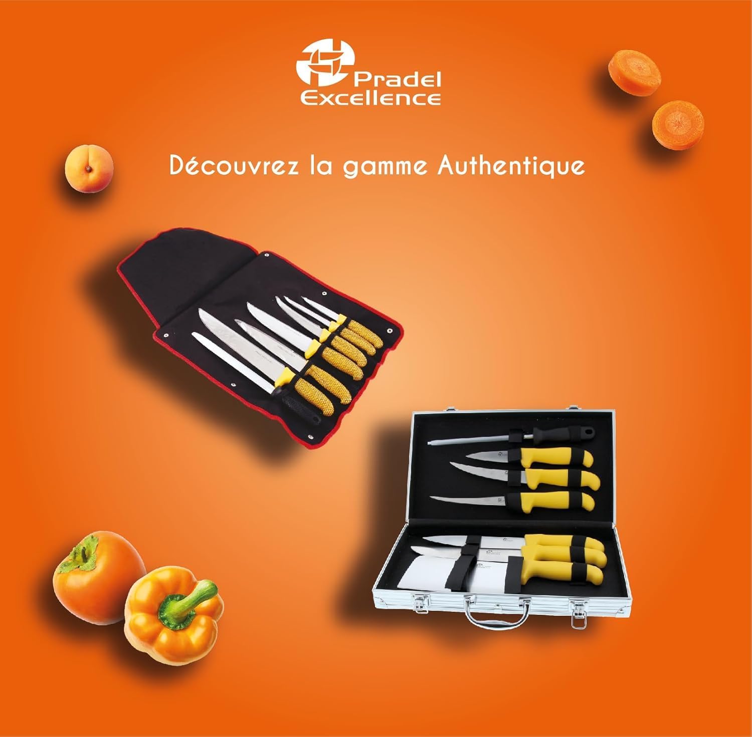 Pradel Excellence - sac couteaux boucher 7 pièces - inox, lavable, tablier - PCOT005008