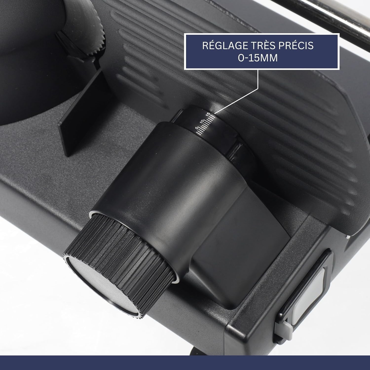 Trancheuse universelle inox 200W, lame dentelée, 0-15mm, AS190 DUAL