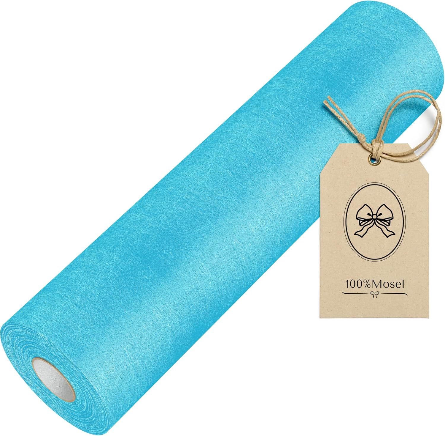 100%Mosel - Chemin de table non-tissé bleu aqua - 30x2500cm - décoration occasions spéciales