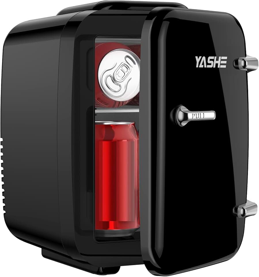 YASHE - mini frigo 4L - compact, thermoélectrique, CA/CC, 6 canettes