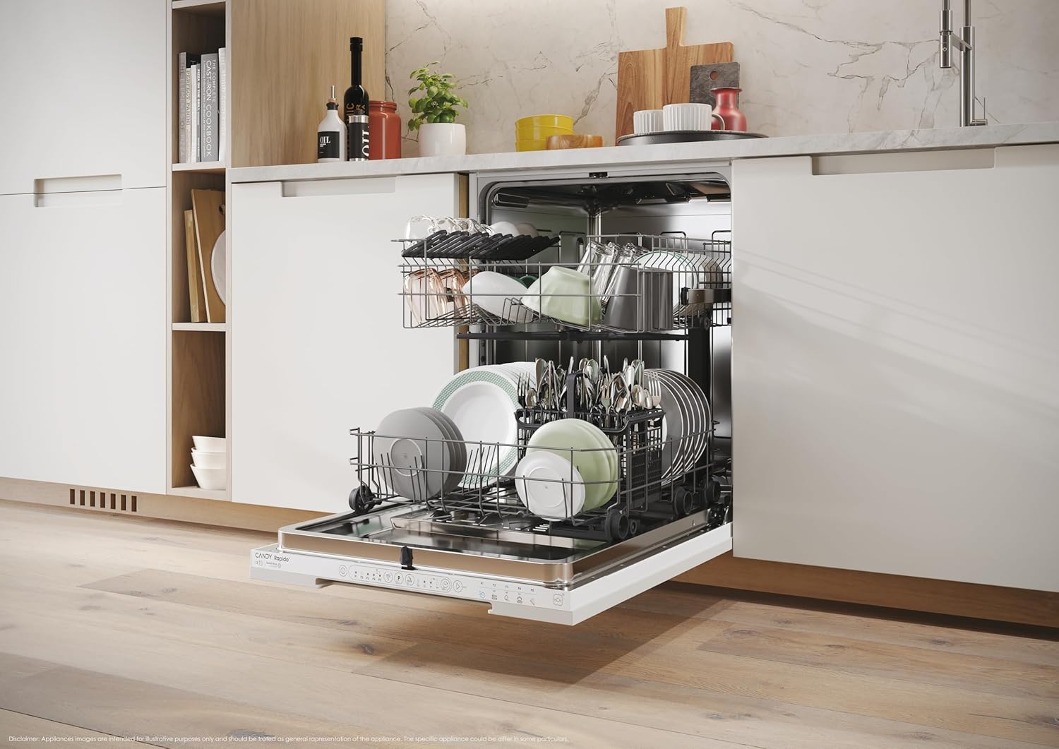 Candy - lave-vaisselle série CI3E7L0W2 - 60 cm - éco, silencieux, CI3E7L0W2