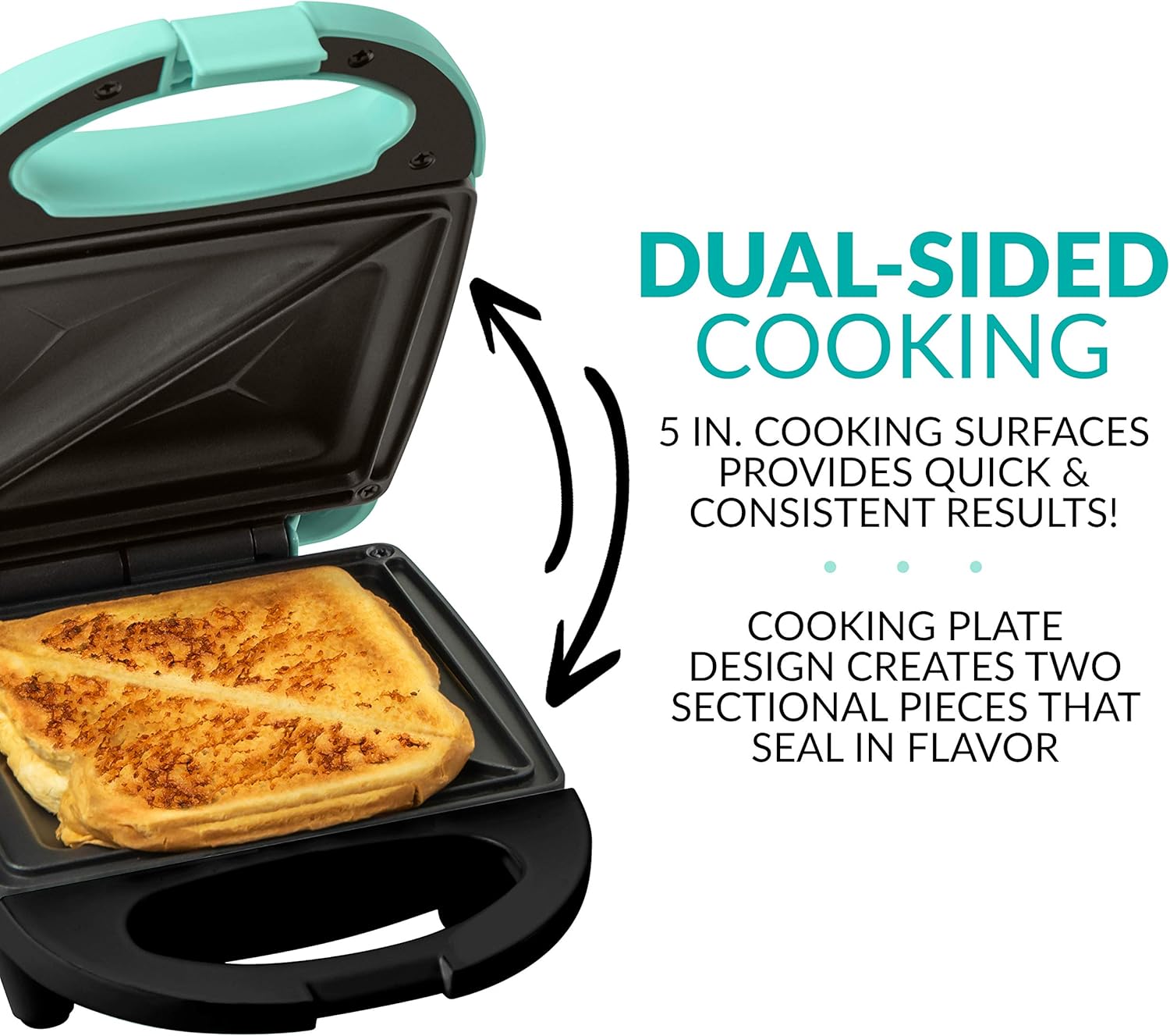 Nostalgia - Mini sandwich maker - compact - multifonction mint - MSAND5MG