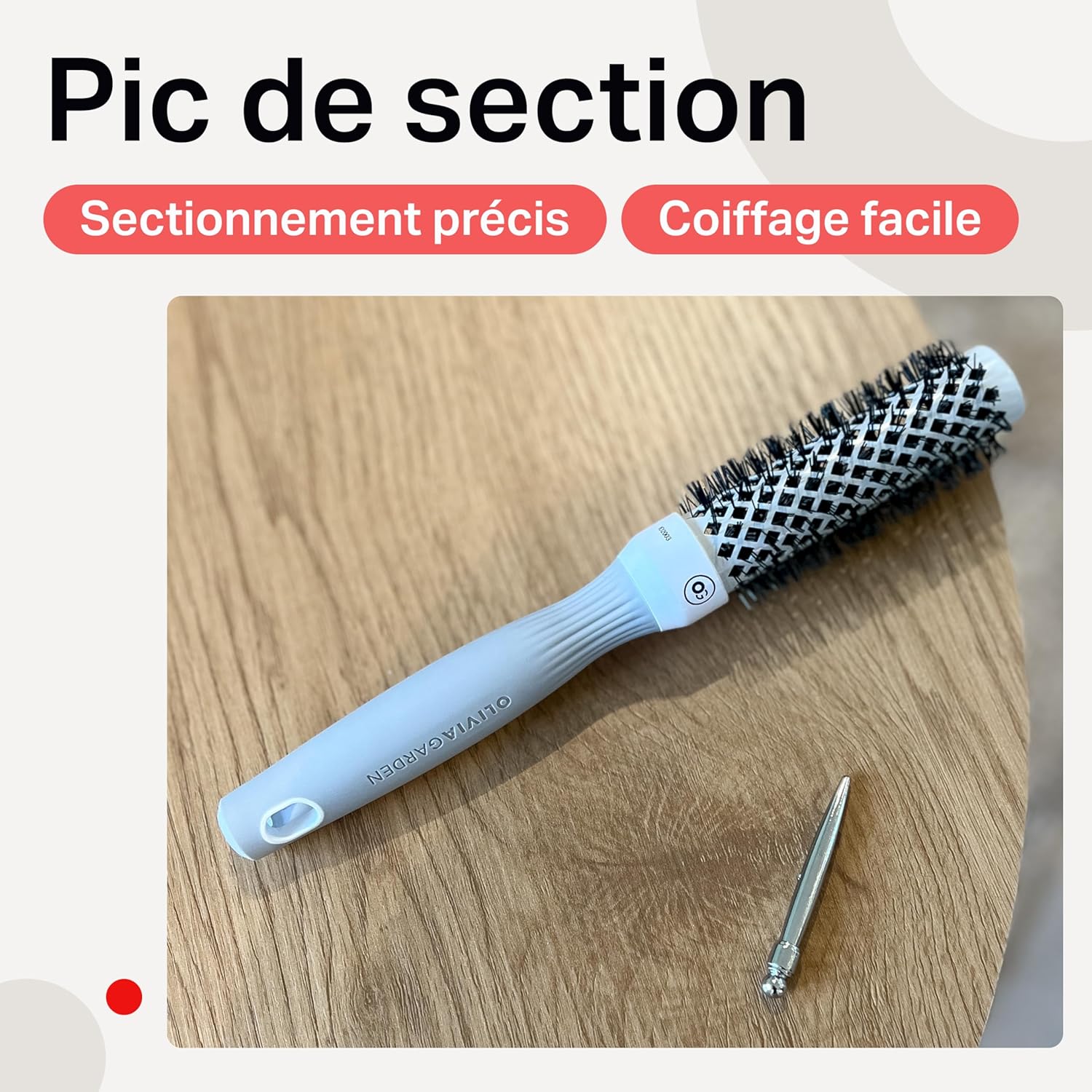 Olivia Garden - Expert Blowout - ronde, céramique, antistatique, brillance