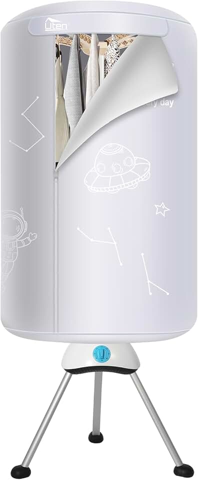 Sèche-linge électrique - 140cm - pompe à chaleur, 2 couches, 1000W, minuterie