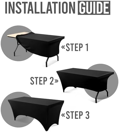 Utopia Kitchen - nappe extensible - 244 cm - polyester spandex, lavable, noir