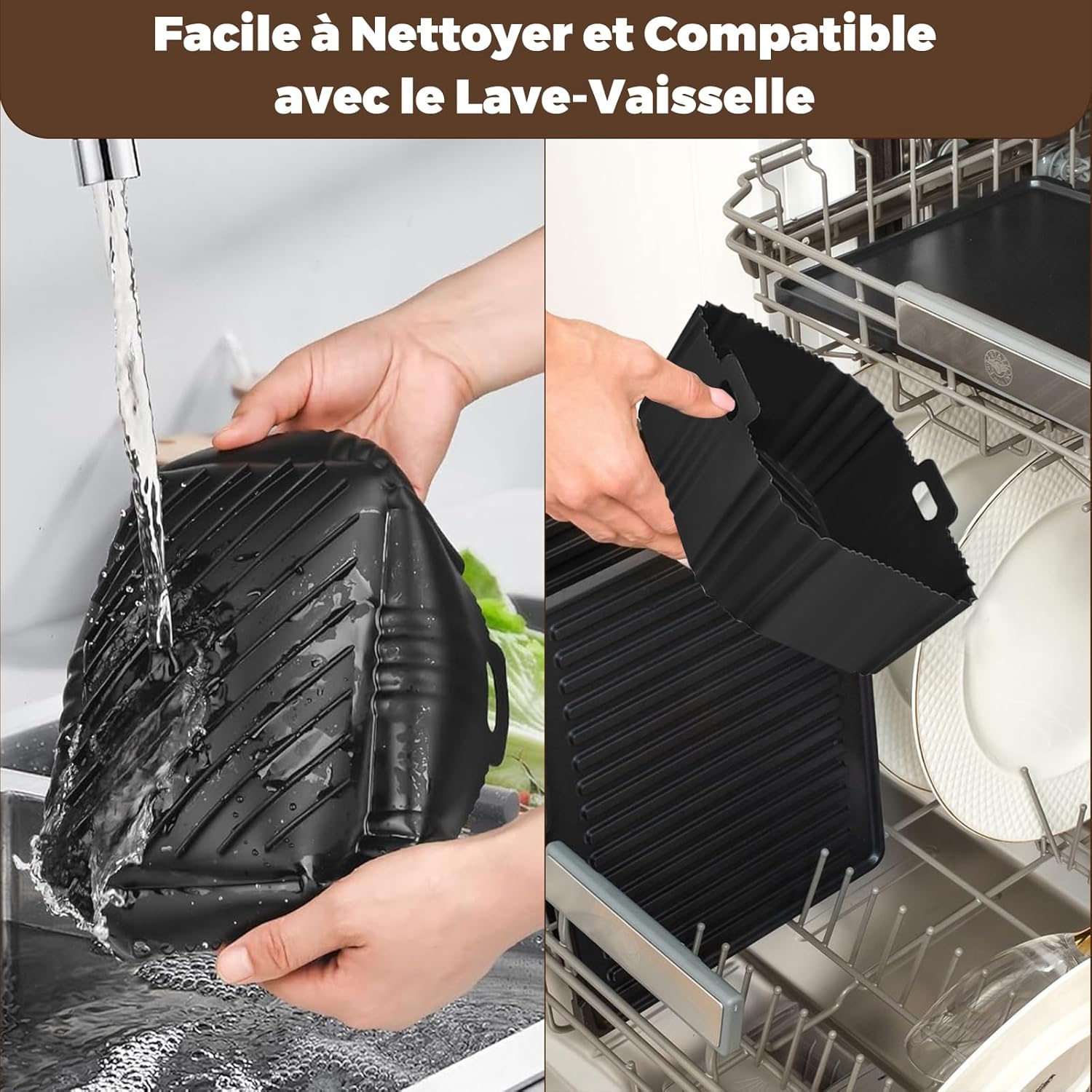 Moule silicone air fryer - compatible Ninja Double XL - réutilisable - lot de 2 - SL400EU