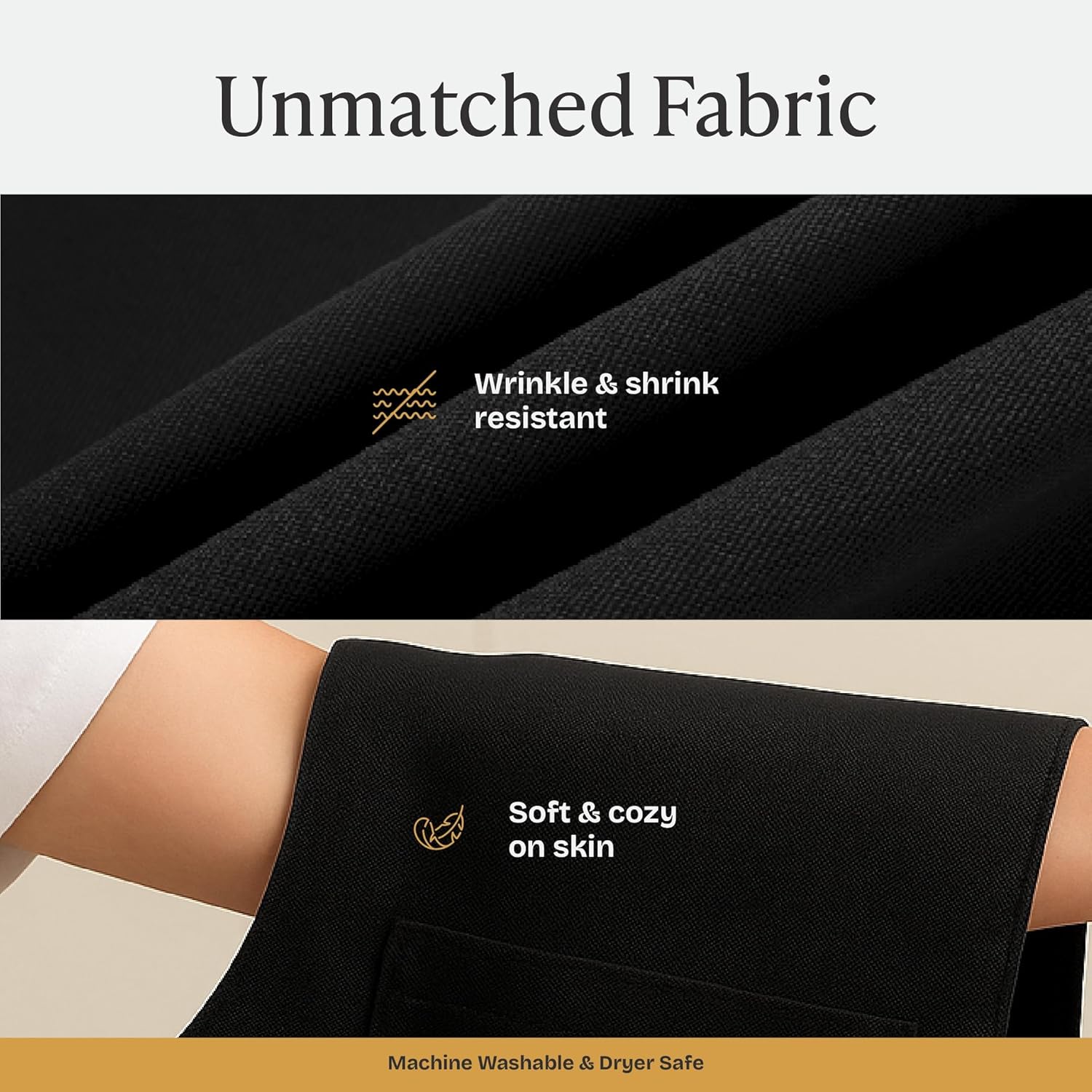 Tablier de cuisine - Unisexe réglable - poches, imperméable, anti-taches, idéal activités diverses