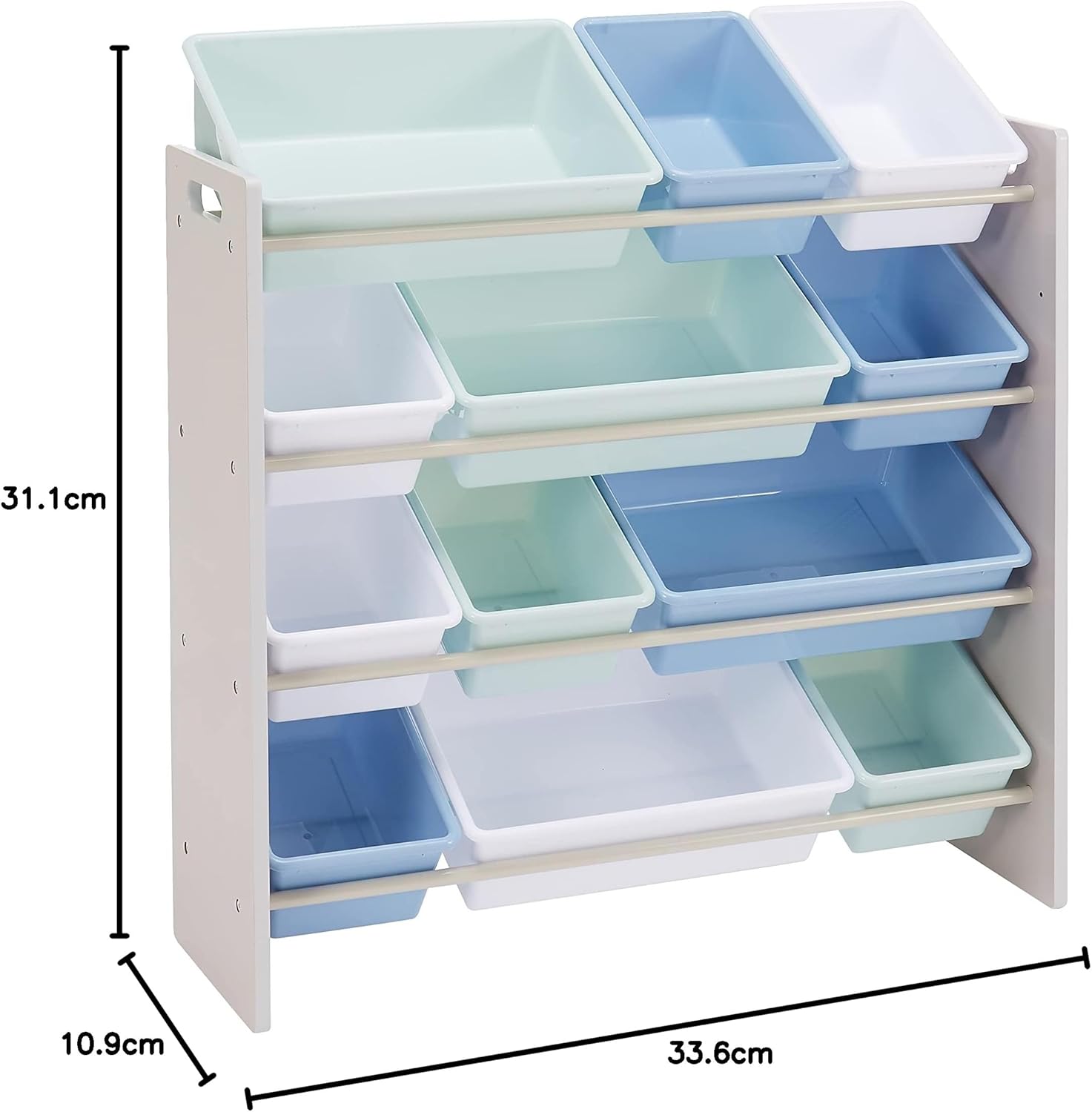 Amazon Basics - Rangement jouets 12 bacs - 10.9