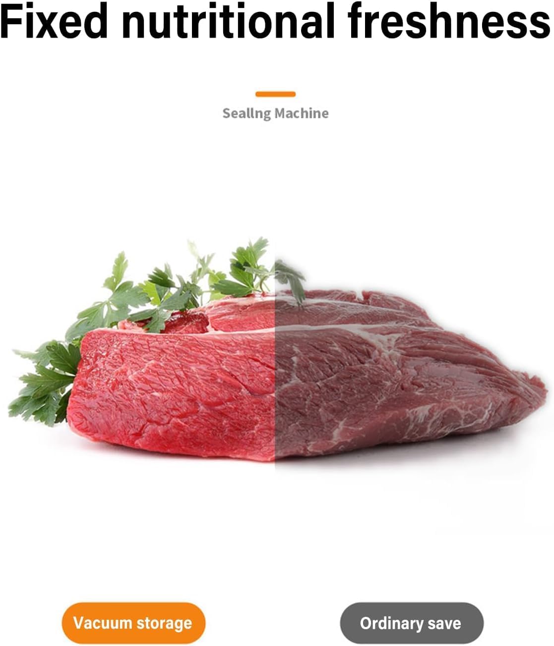 Machine sous vide alimentaire - 5 en 1 - mode sec/humide, 10 sacs inclus, black