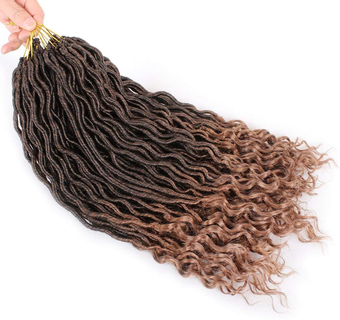 Xtrend - extensions dreadlocks crochet 36cm - lot 6 paquets, pointes bouclées, 20 mèches/paquet, T30#