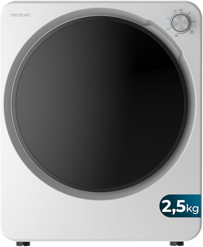 Cecotec - Bolero DressCode Dry mini sèche-linge 2,5 kg, 6 programmes, séchage rapide, compact, 3150V