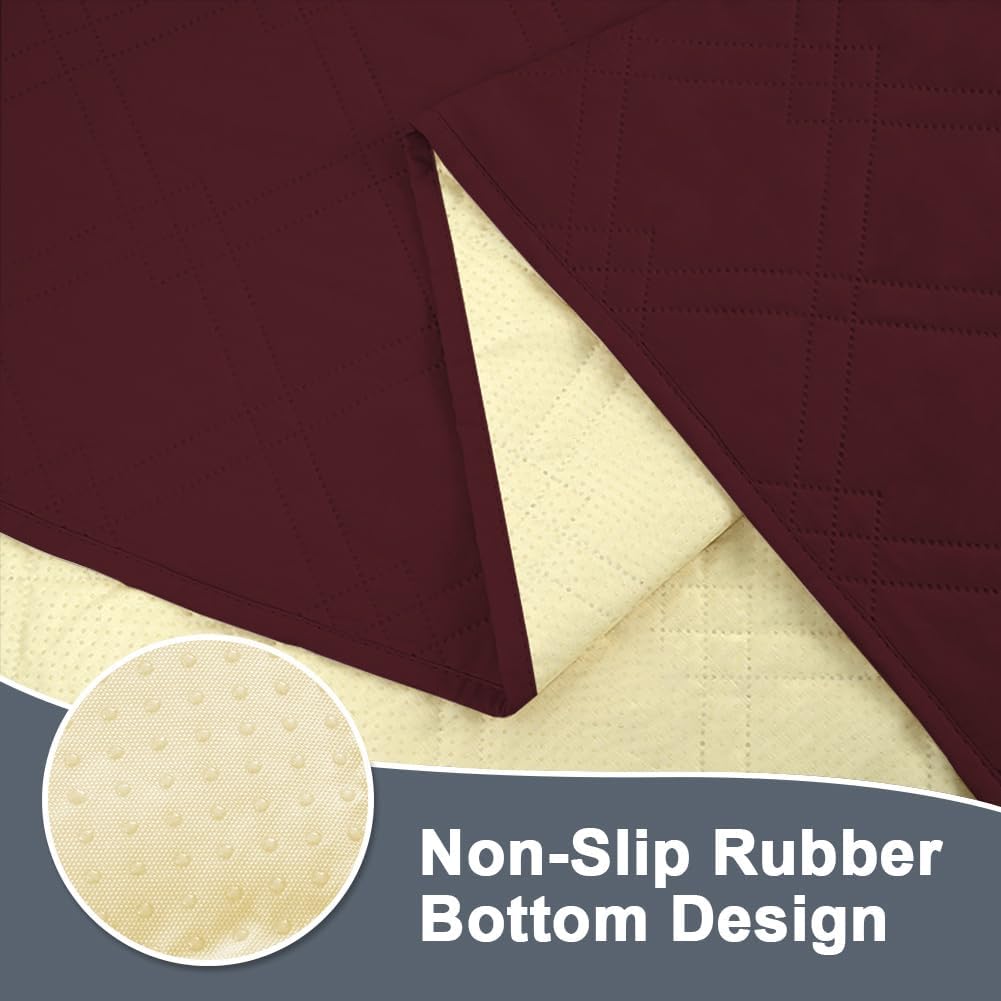 DUJUIKE - housse imperméable canapé/animaux, rouge, 208-260cm