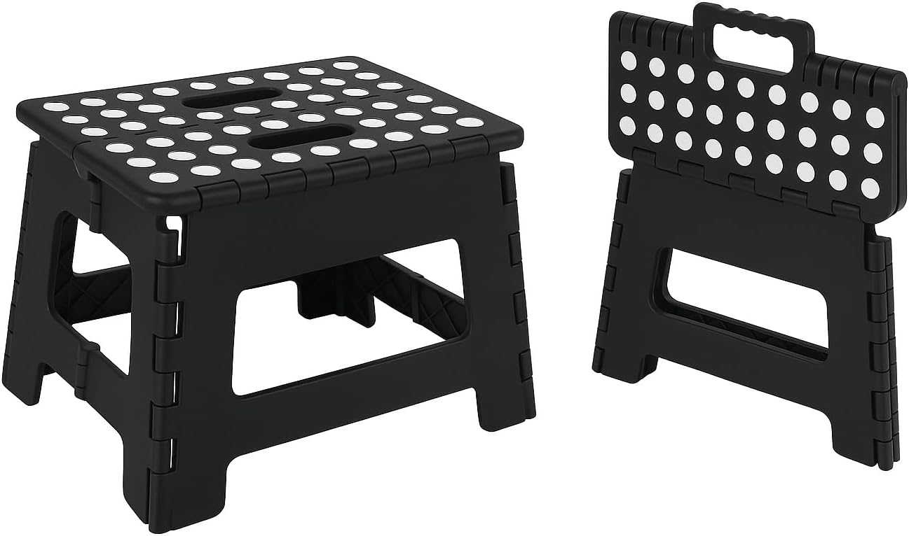 Marchepied pliable - 22 cm - robuste, antidérapant, portable, compact