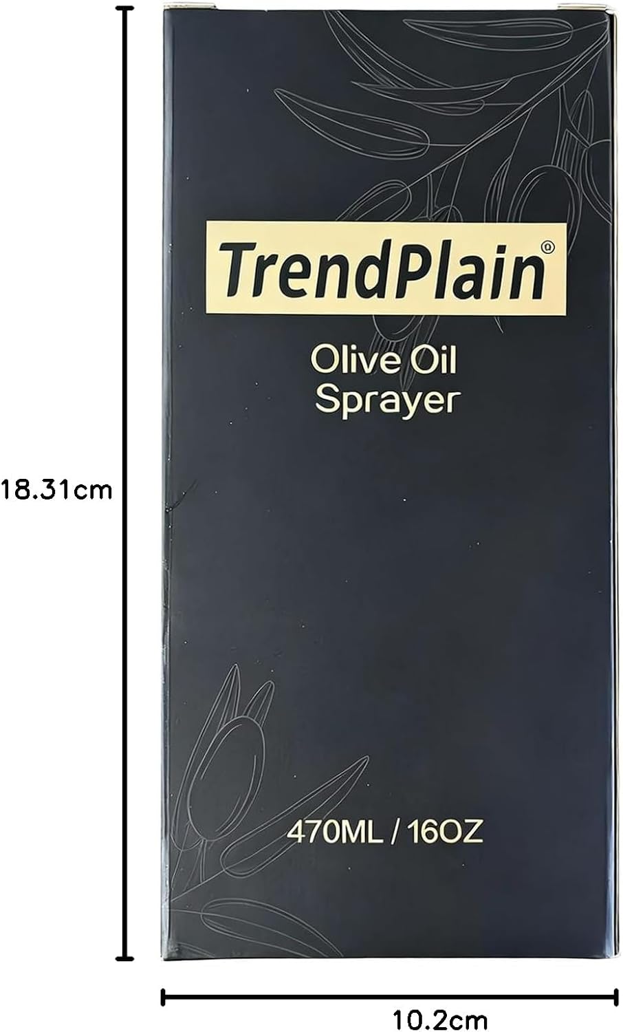 TrendPlain - Spray Huile Cuisine 470ml - 2-en-1 Air Fryer, Blanc