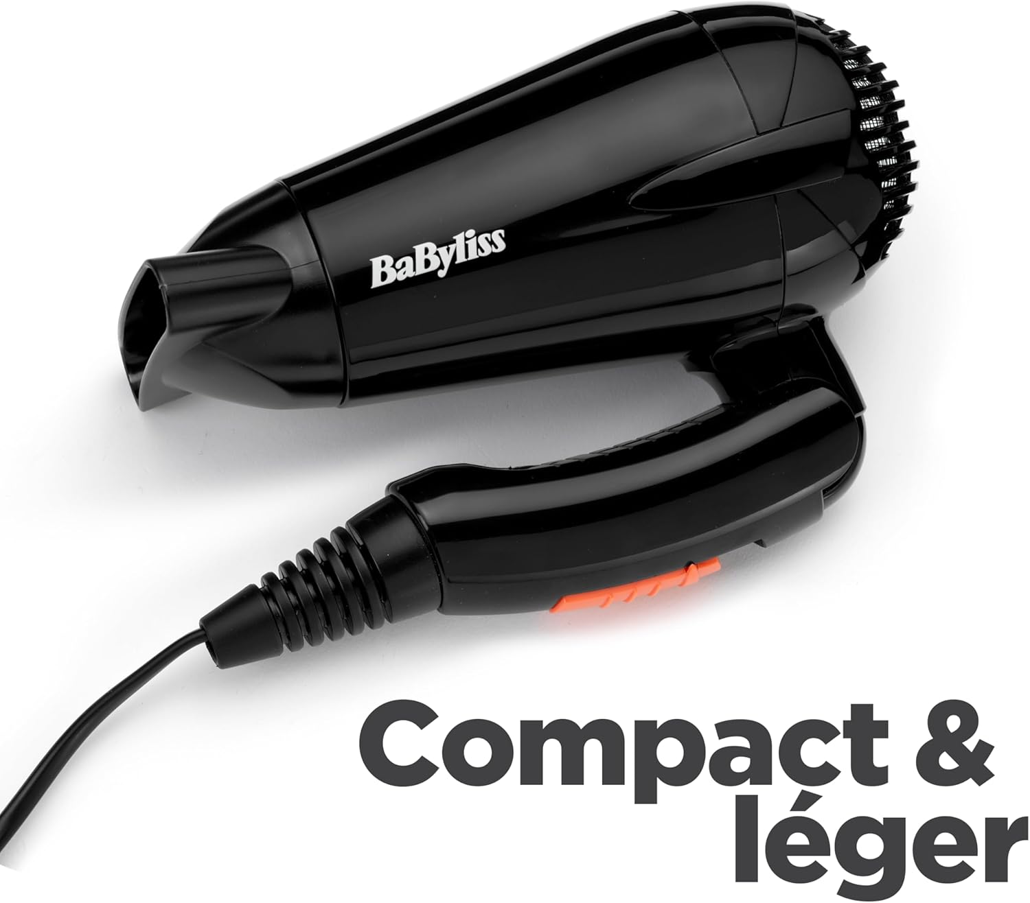 BaByliss - sèche-cheveux pliable de voyage - léger 2000W, bi-voltage, 2 vitesses/températures - 5344E