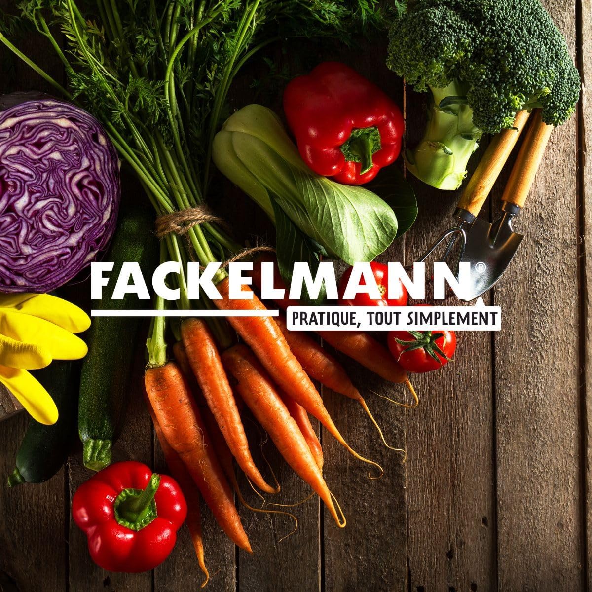 Fackelmann - set 31125 - 20/25/30cm - ustensiles bois FSC, lot 4 pièces