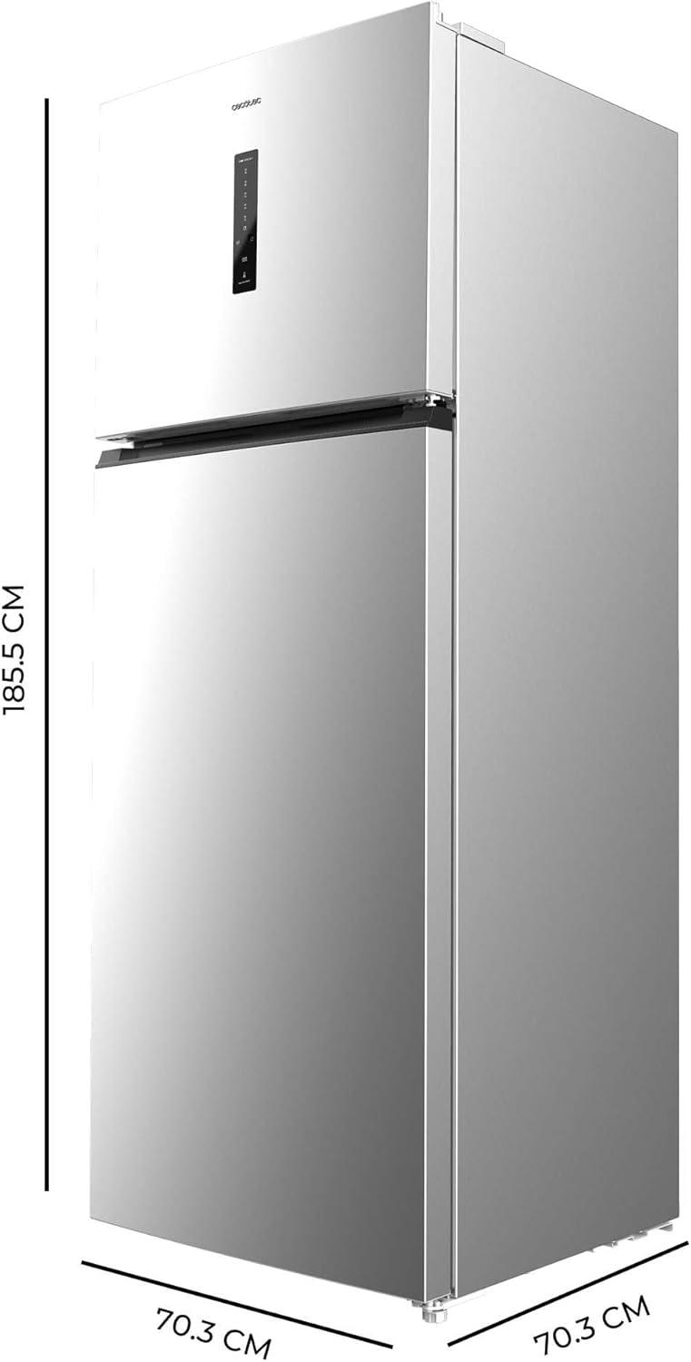 Cecotec - Bolero CoolMarket 2D - 465L, No Frost, écran inox, alarme - 2D 465 NF