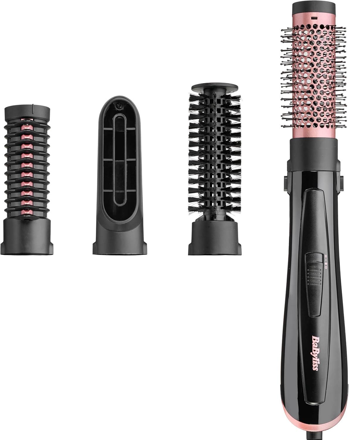 BaByliss - Brosse soufflante Perfect Finish - 3 embouts, ionique, 2 vitesses, bouton air froid - AS126E