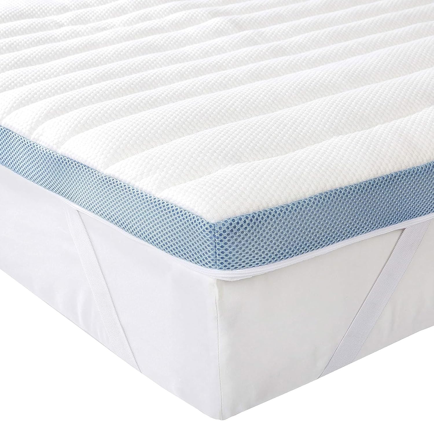maxideelz Basics - Surmatelas mémoire de forme, 90x200x5 cm, blanc