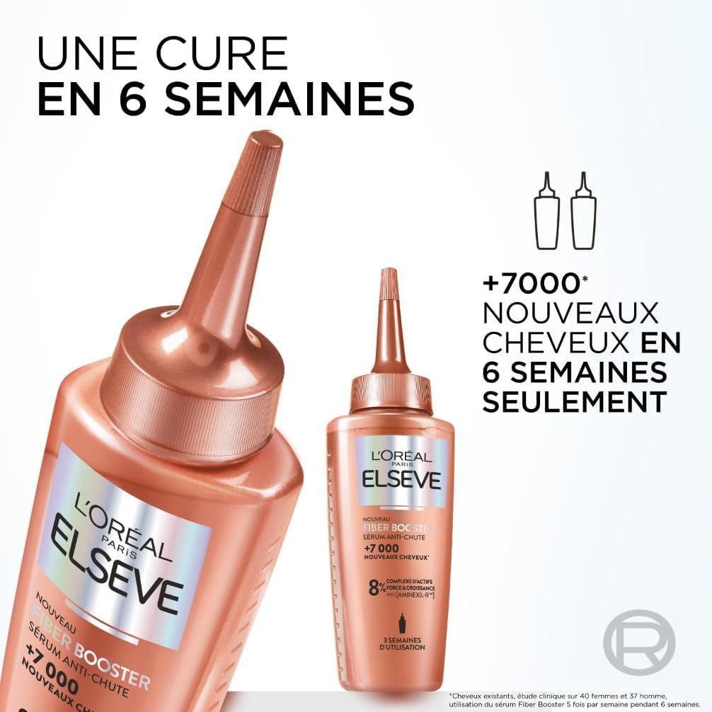 L'Oreal Paris - Elseve Fiber Booster - sérum anti-chute 6 semaines - stimule la pousse, enrichi Aminexil-R