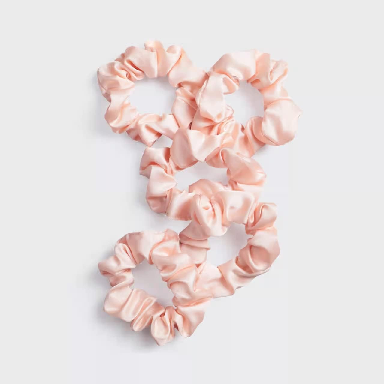 Kitsch - série Blush - lot de 5 chouchous satin - douceur sommeil