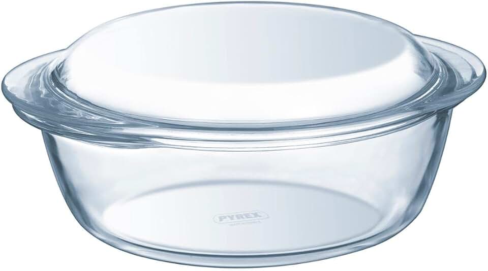 Pyrex - Cocotte Ronde Classic 1,3L - blanc, verre résistant
