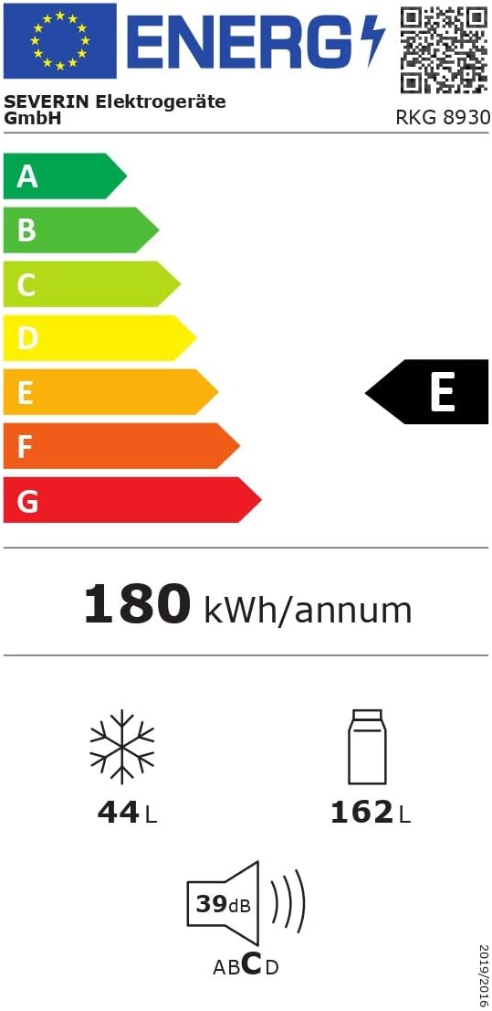 SEVERIN - Rétro série - 206L, 55cm - 2 portes, classe E, Veggibox, RKG8930