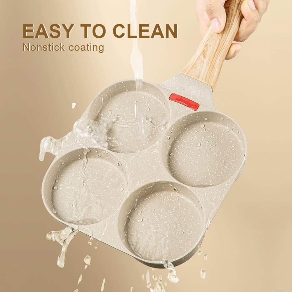 Poêle à pancakes - 4 emplacements - aluminium antiadhésif - blanc