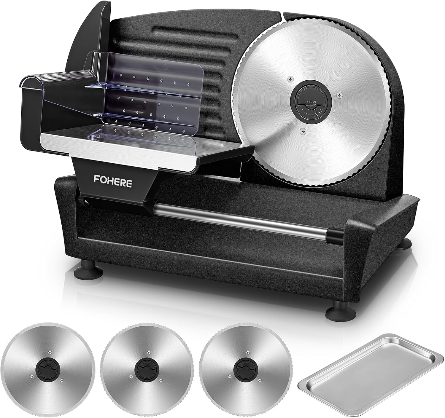 Trancheuse électrique - 250W, 3 lames, épaisseur 0-15mm, sécurité