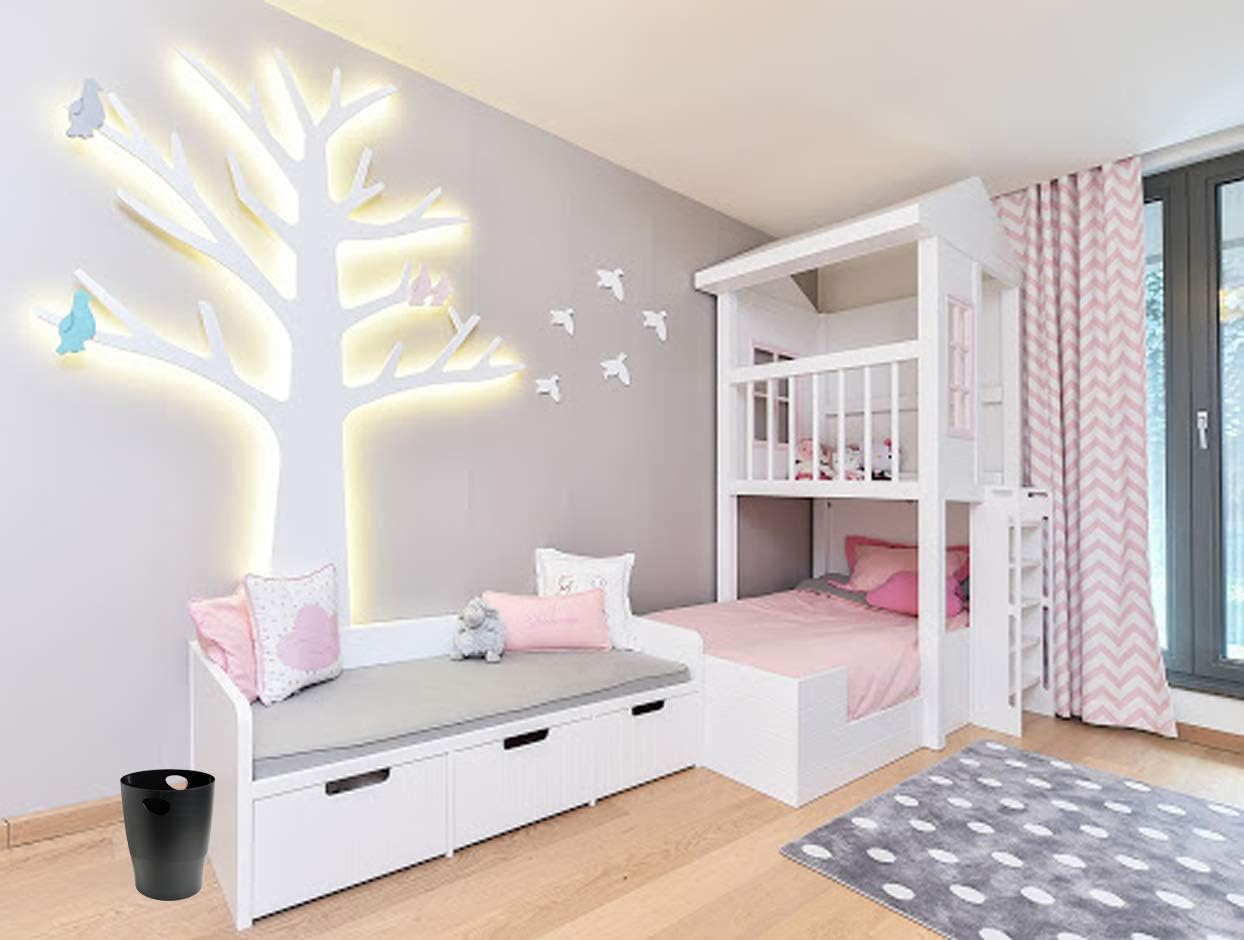 Exacompta - corbeille à papier Ecobin 15L - 26,3x26,3x33,5cm - poignées robustes, opaque noir - 453014D