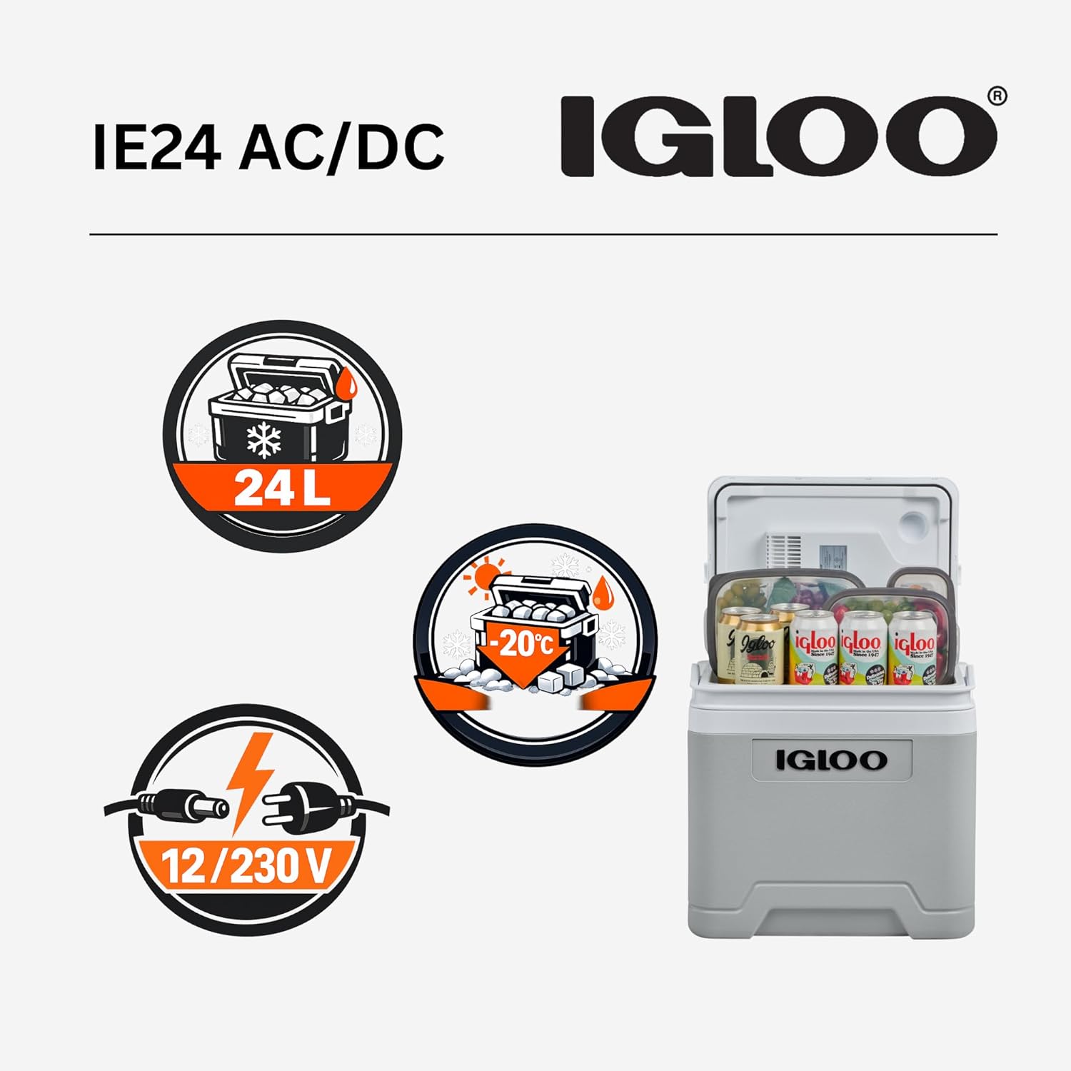 IGLOO - glacière électrique série - grande capacité, maintien au froid