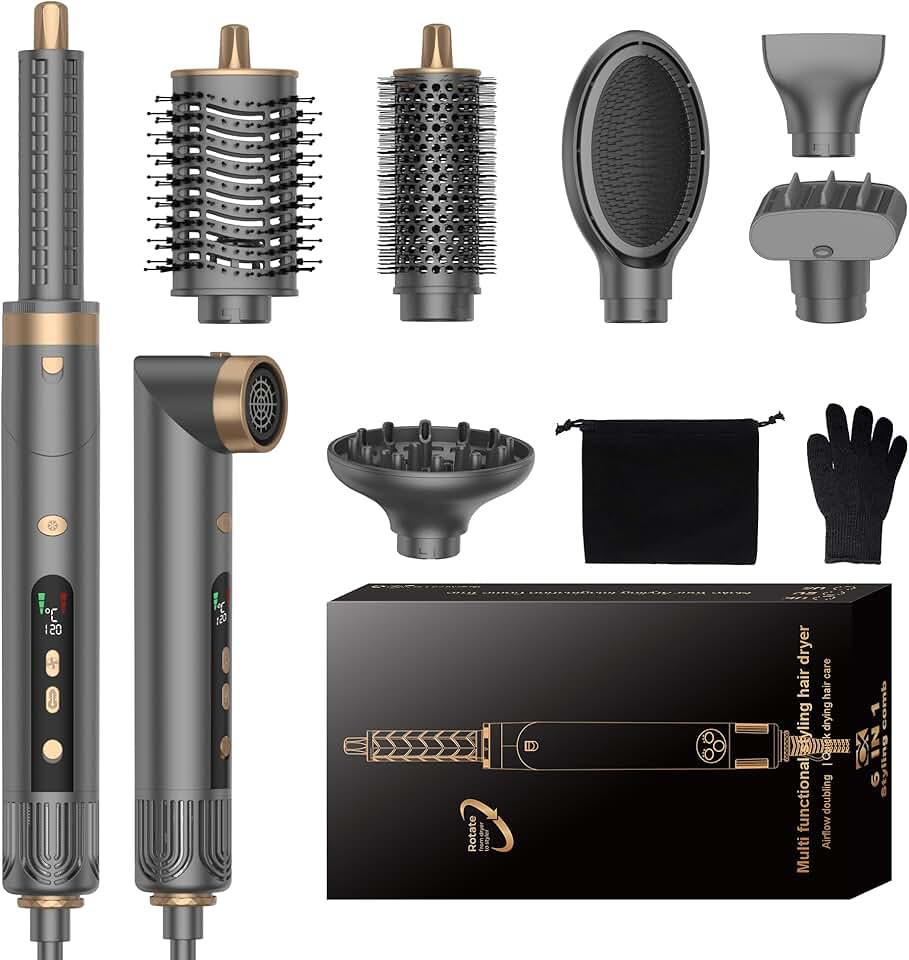 OKWRAP - Air Styler 7 en 1 - 1300W - séchage, bouclage, lissage 110000TR/MIM