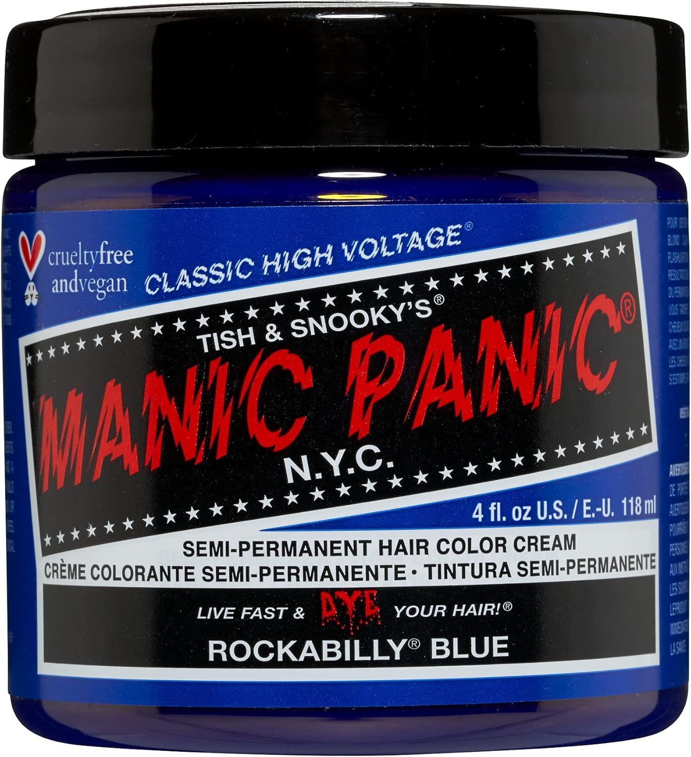 Manic Panic - semi-permanent Rockabilly Blue - couleur intense, tenue longue