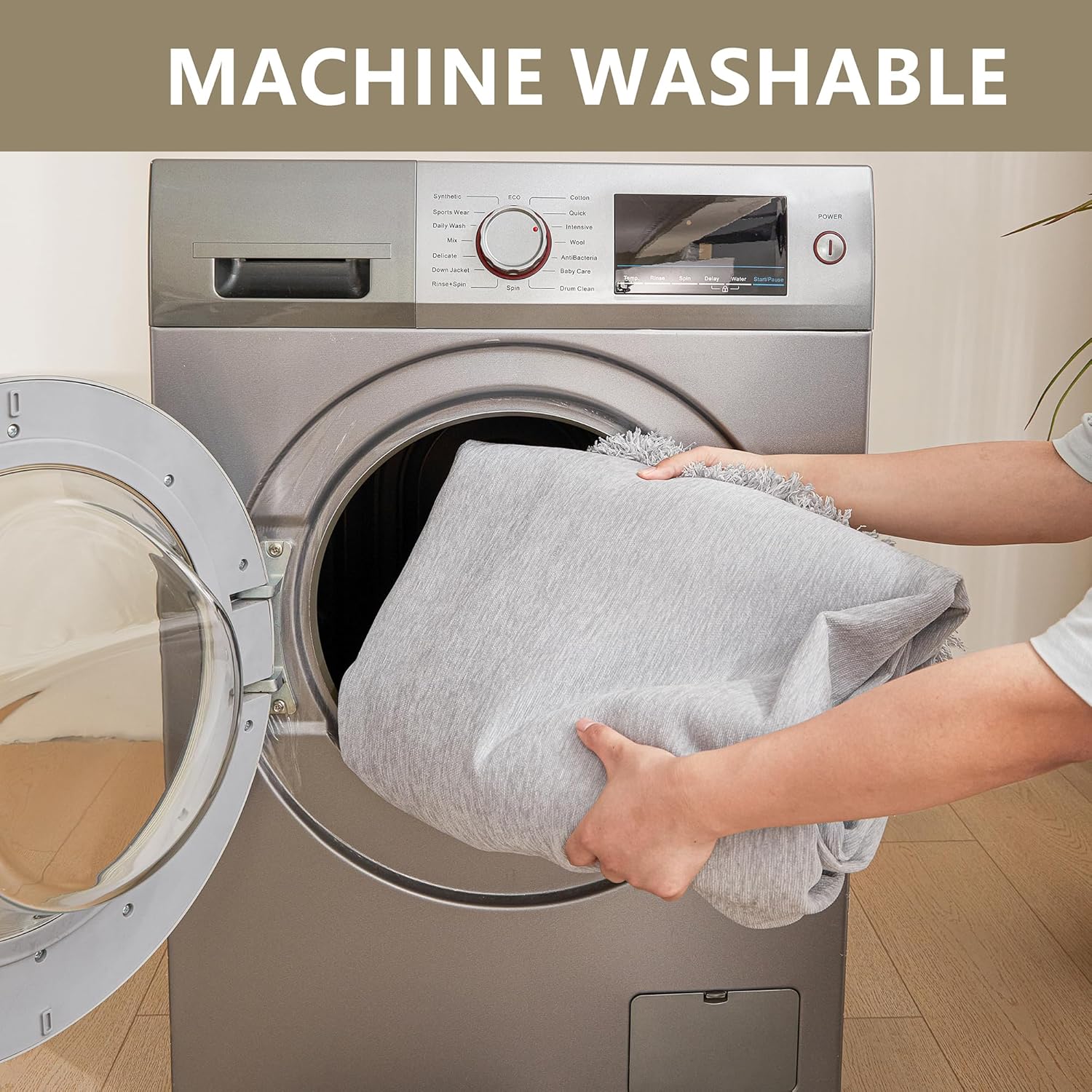 MYSKY HOME - Plaid canapé série protection - 180x300 cm - anti-poils, housse animaux, gris clair