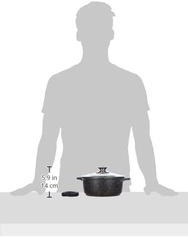 Kamberg - marmite faitout 20cm - fonte alu, revêtement pierre, induction - 0008031