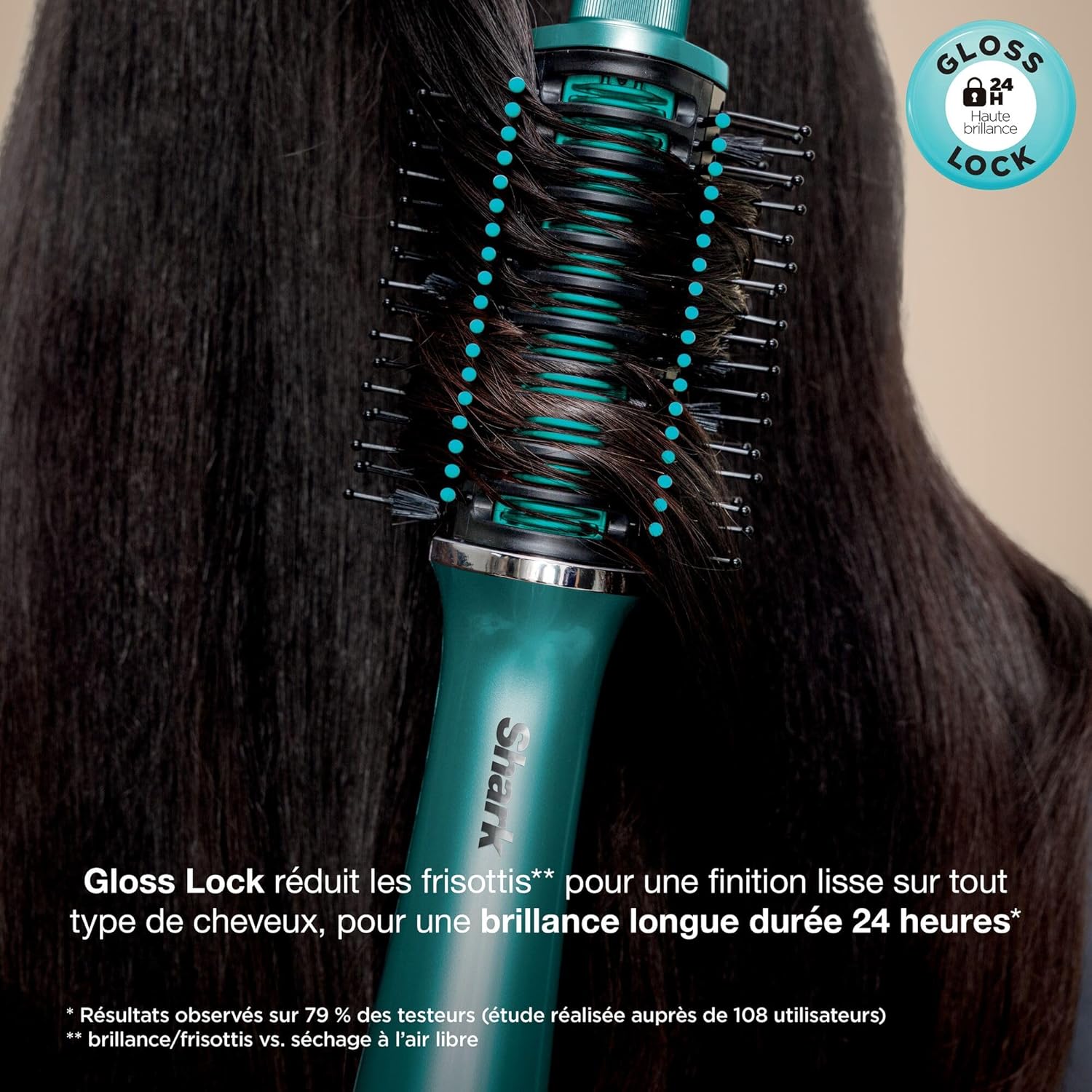 Shark - Glossi 2-en-1 - plaques céramique, anti-frisottis, tous cheveux - HT302EUTL